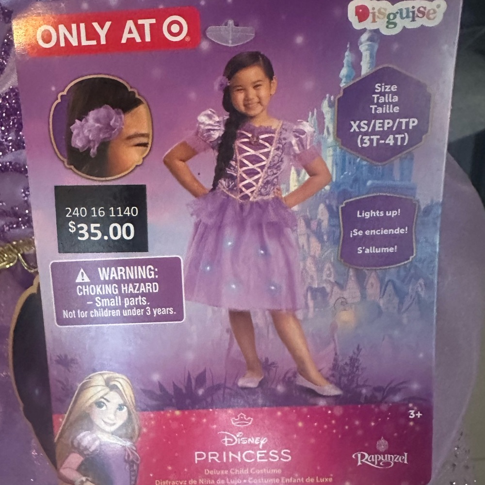 Disguise Disney Rapunzel Kids Costume - XS 3T-4T